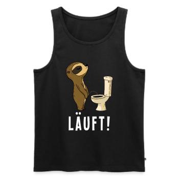 Sloth pees tomorrow funny saying runs - Men's Premium Organic Tank Top - black - Front - Michal (187cm)