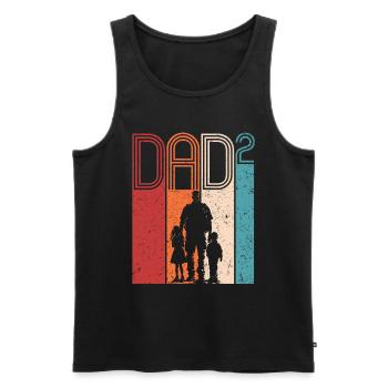 Dad High 2 Father Daughter Son Dad Gift - Men's Premium Organic Tank Top - black - Front - Michal (187cm)