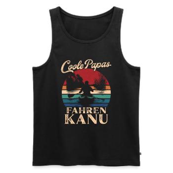 Cool Dads Canoë Rétro Papa Cadeau - Débardeur bio Premium Homme - noir - Devant - Michal (187cm)