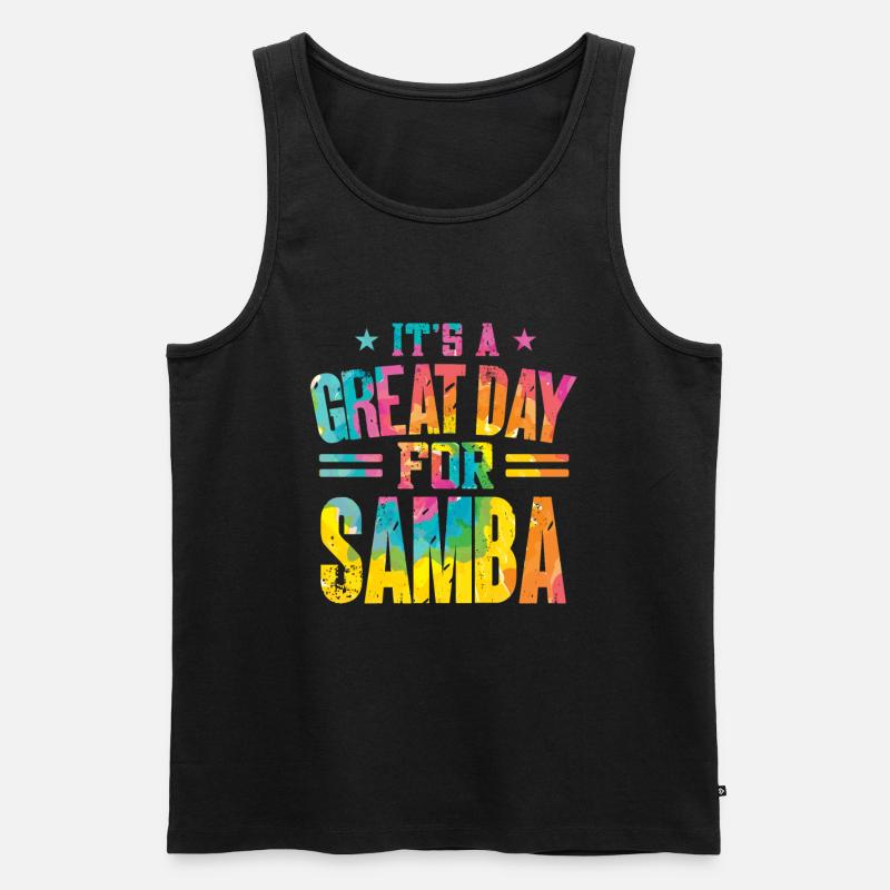 Samba - Männer Premium Bio Tank Top - Schwarz