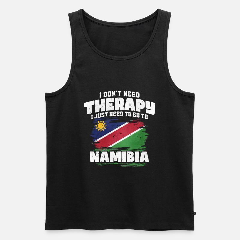 Namibia - Männer Premium Bio Tank Top - Schwarz