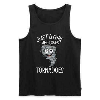 Tornado - Männer Premium Bio Tank Top - Schwarz - Vorne - AI Model Male 178 light (178cm)