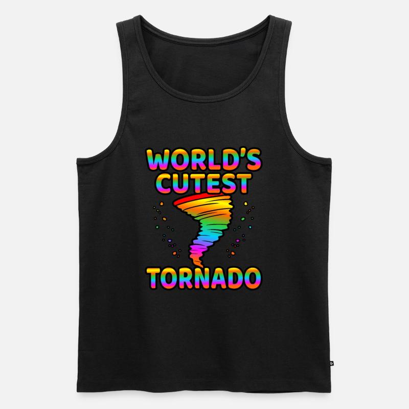 Tornado - Männer Premium Bio Tank Top - Schwarz