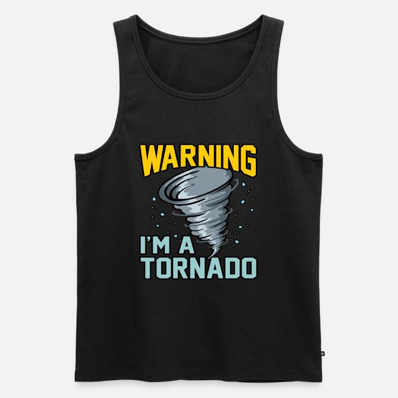 Tornado - Männer Premium Bio Tank Top - Schwarz