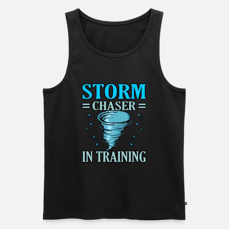 Tornado - Männer Premium Bio Tank Top - Schwarz