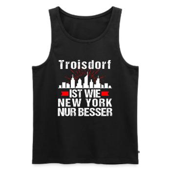 Troisdorf Ist Wie New York Nur Besser - Männer Premium Bio Tank Top - Schwarz - Vorne - Michal (187cm)