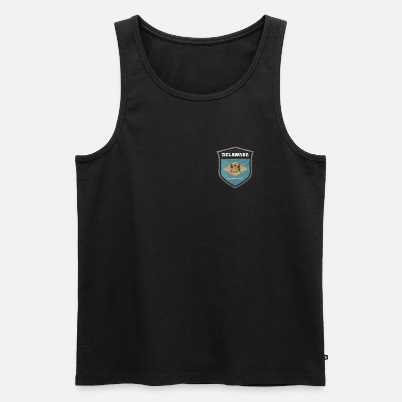 Delaware - Männer Premium Bio Tank Top - Schwarz