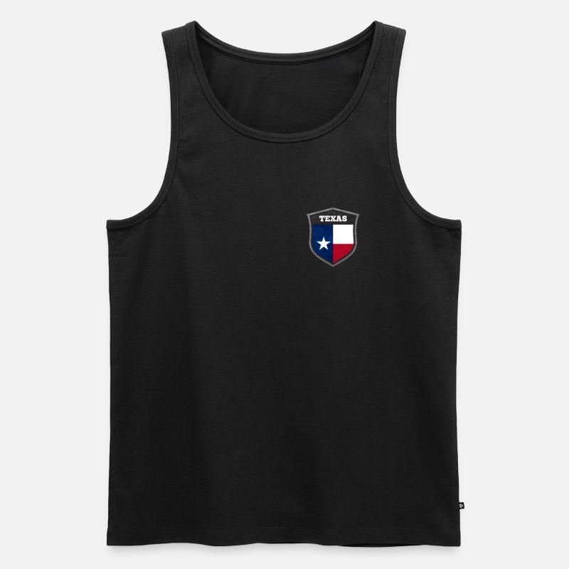 Texas - Männer Premium Bio Tank Top - Schwarz