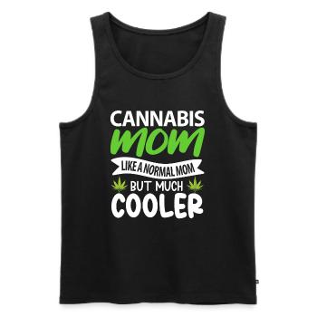 Mère cannabis - Débardeur bio Premium Homme - noir - Devant - AI Model Male 178 light (178cm)