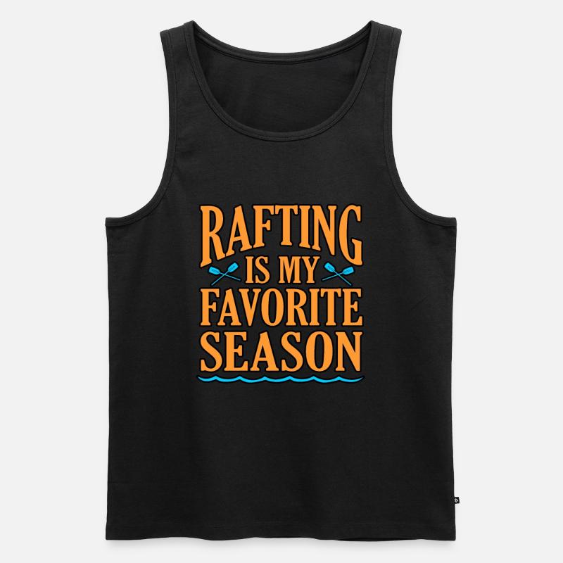 Rafting saison - Männer Premium Bio Tank Top - Schwarz
