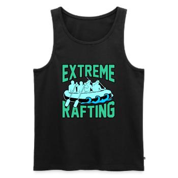 Rafting extrême - Débardeur bio Premium Homme - noir - Devant - AI Model Male 178 light (178cm)