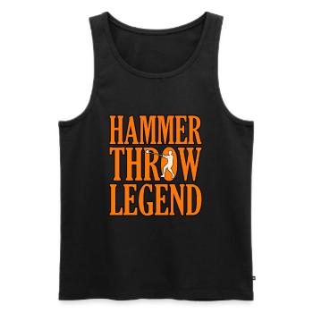 Hammer throw legend - Men's Premium Organic Tank Top - black - Front - AI Model Male 178 light (178cm)