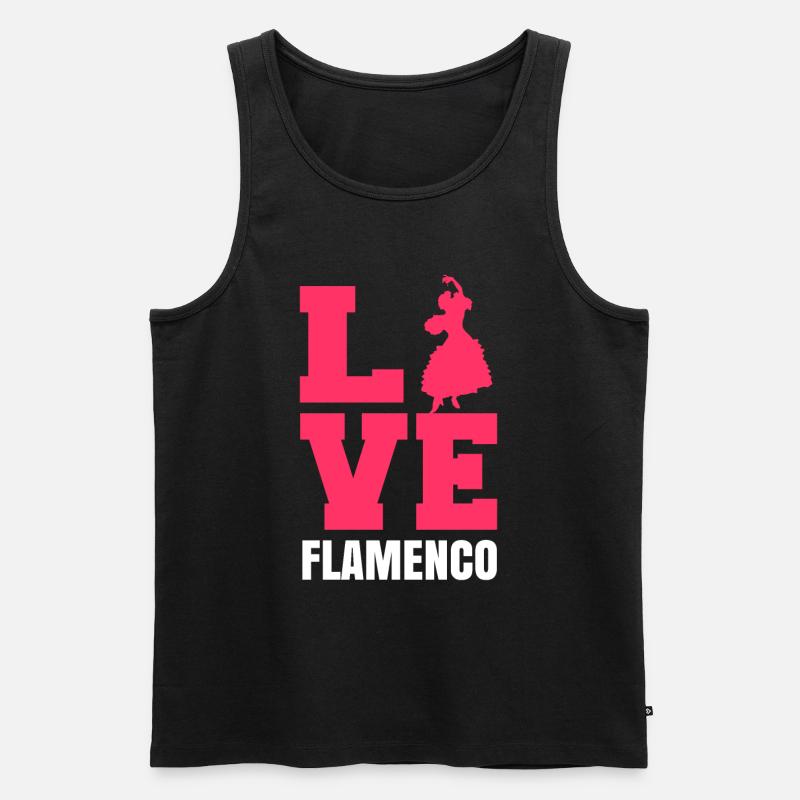 Flamenco - Männer Premium Bio Tank Top - Schwarz