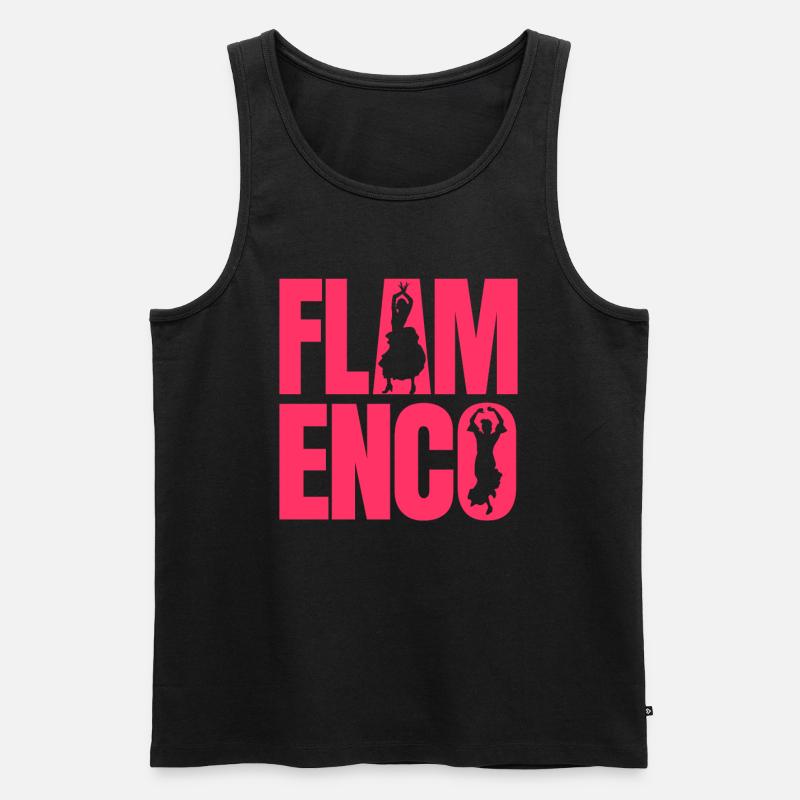 Flamenco - Männer Premium Bio Tank Top - Schwarz