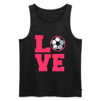 Frauenfußball - Männer Premium Bio Tank Top - Schwarz - Vorne - Michal (187cm)