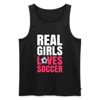 Football féminin - Débardeur bio Premium Homme - noir - Devant - Michal (187cm)