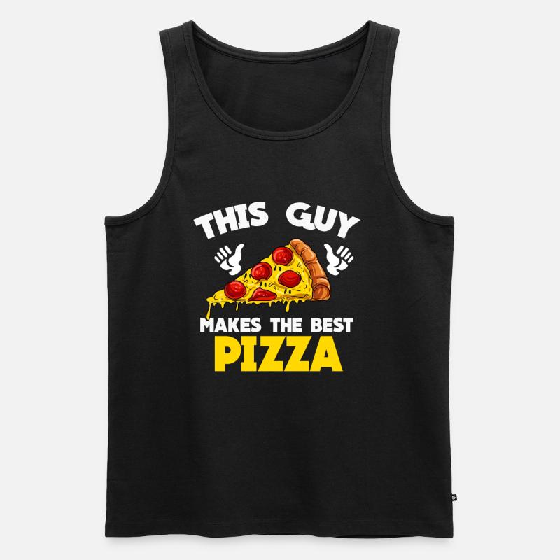 Pizza - Männer Premium Bio Tank Top - Schwarz
