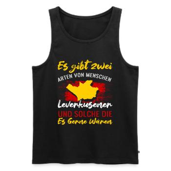 Es Gibt Zwei Arten Von Menschen Leverkusener - Männer Premium Bio Tank Top - Schwarz - Vorne - Michal (187cm)
