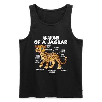 Anatomie d’un jaguar - Débardeur bio Premium Homme - noir - Devant - Michal (187cm)