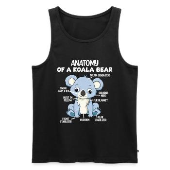 Anatomie eines Koala-Bären - Männer Premium Bio Tank Top - Schwarz - Vorne - AI Model Male 178 light (178cm)