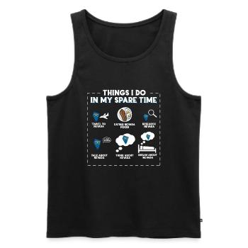 Dinge, die ich in meiner Freizeit tue Nevada - Männer Premium Bio Tank Top - Schwarz - Vorne - AI Model Male 178 light (178cm)