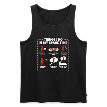 Things I do in my spare time Portugal - Men's Premium Organic Tank Top - black - Front - Michal (187cm)