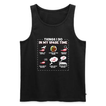 Things I do in my spare time Austria - Men's Premium Organic Tank Top - black - Front - Michal (187cm)