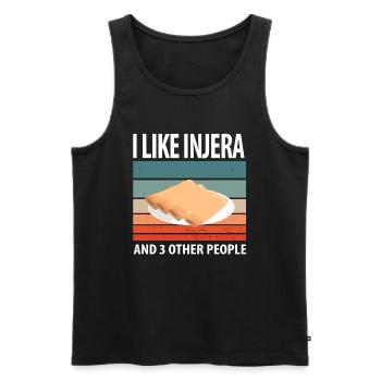 Traditional Ethiopian-Eritrean bread - Men's Premium Organic Tank Top - black - Front - AI Model Male 178 light (178cm)