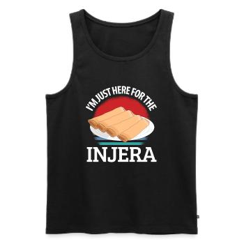 Traditional Ethiopian-Eritrean Injera bread - Men's Premium Organic Tank Top - black - Front - AI Model Male 178 light (178cm)