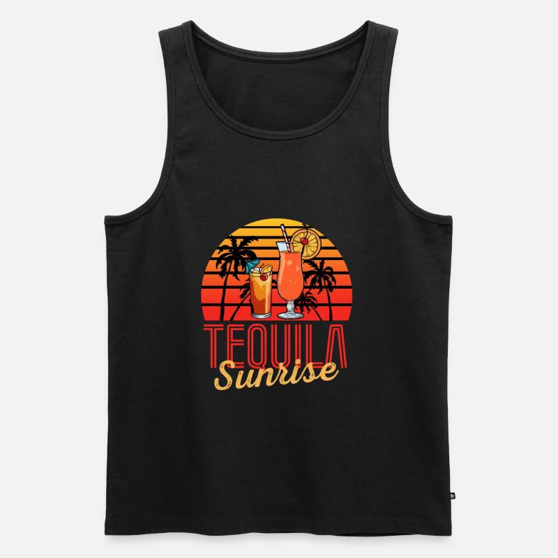 Tequila Sunrise - Männer Premium Bio Tank Top - Schwarz