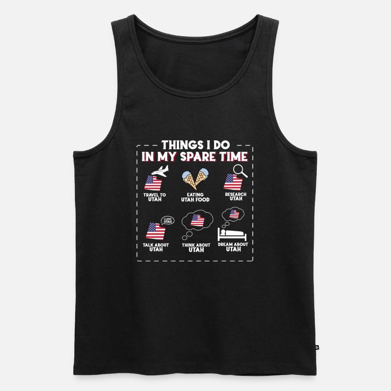 Utah - Männer Premium Bio Tank Top - Schwarz