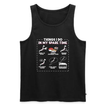 Japan - Männer Premium Bio Tank Top - Schwarz - Vorne - AI Model Male 178 light (178cm)