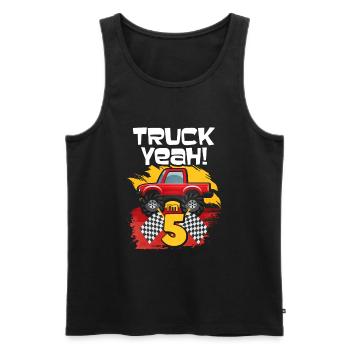 5. Geburtstag - Männer Premium Bio Tank Top - Schwarz - Vorne - AI Model Male 178 light (178cm)