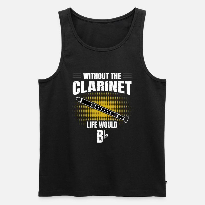 Klarinette - Männer Premium Bio Tank Top - Schwarz