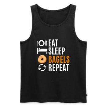 Bagel Bagels Geschenk - Männer Premium Bio Tank Top - Schwarz - Vorne - AI Model Male 178 light (178cm)