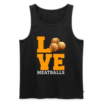 Meatball Frikadelle Essen Geschenk - Männer Premium Bio Tank Top - Schwarz - Vorne - AI Model Male 178 light (178cm)