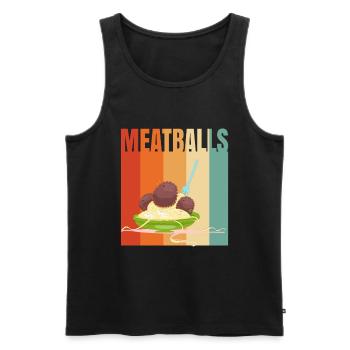 Meatball Frikadelle Essen Geschenk - Männer Premium Bio Tank Top - Schwarz - Vorne - AI Model Male 178 light (178cm)