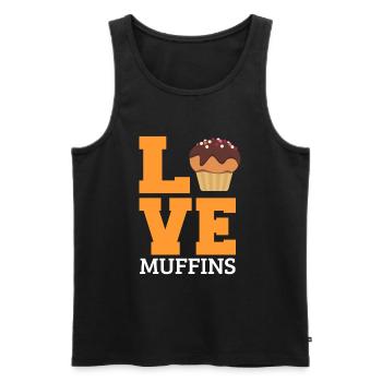 Muffin - Men's Premium Organic Tank Top - black - Front - Michal (187cm)