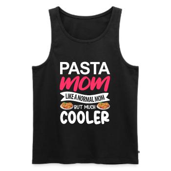 Pasta Mom like a normal mom, but lots of cool - Men's Premium Organic Tank Top - black - Front - Michal (187cm)
