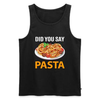 Sagten Sie Pasta? - Männer Premium Bio Tank Top - Schwarz - Vorne - Michal (187cm)