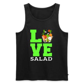 Salade d’amour - Débardeur bio Premium Homme - noir - Devant - AI Model Male 178 light (178cm)