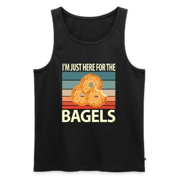 Bagel Bagels Geschenk - Männer Premium Bio Tank Top - Schwarz - Vorne - AI Model Male 178 light (178cm)