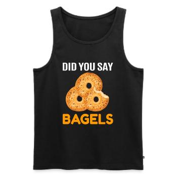 Bagel Bagels Geschenk - Männer Premium Bio Tank Top - Schwarz - Vorne - AI Model Male 178 light (178cm)