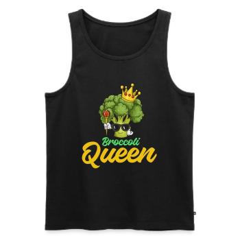 Broccoli Queen - Men's Premium Organic Tank Top - black - Front - AI Model Male 178 light (178cm)