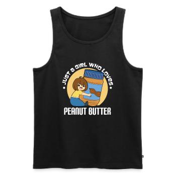 Erdnussbutter Peanut Butter - Männer Premium Bio Tank Top - Schwarz - Vorne - AI Model Male 178 light (178cm)