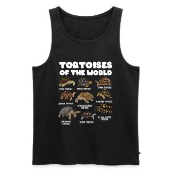 Tortues du monde - Débardeur bio Premium Homme - noir - Devant - Michal (187cm)