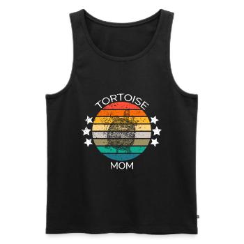 Turtle Mama - Men's Premium Organic Tank Top - black - Front - AI Model Male 178 light (178cm)