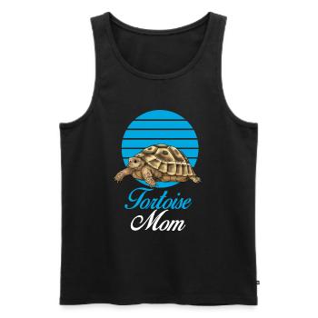 Turtle Mama - Men's Premium Organic Tank Top - black - Front - AI Model Male 178 light (178cm)
