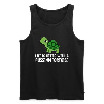 Turtle - Men's Premium Organic Tank Top - black - Front - AI Model Male 178 light (178cm)