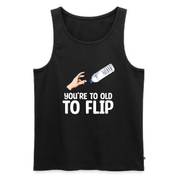 Water Bottle Flipping Flaschendrehen - Männer Premium Bio Tank Top - Schwarz - Vorne - Michal (187cm)
